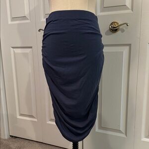 Bono shirred Navy Blue Women's Skirt